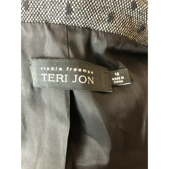 Rickie Freeman Teri Jon Gray Wool Blend Jacket Blazer Women's Size 10 - Picture 8 of 10